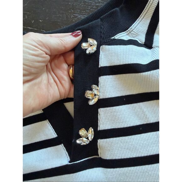 Anthropologie Maeve Half-Sleeve Henley Tee - Picture 6 of 9